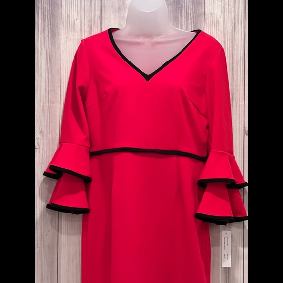 SHELBY & PALMER red dress / size 6 - Picture 3 of 7